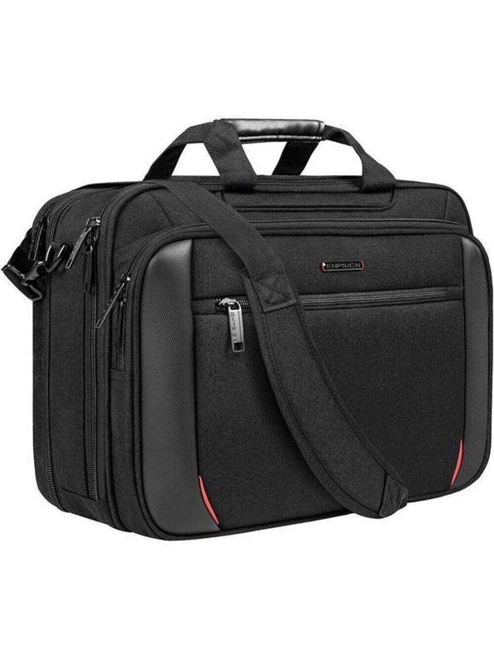 Laptop Bag 17 Inch Briefcase Messenger Bag Expandable Water Repellent Work Trave